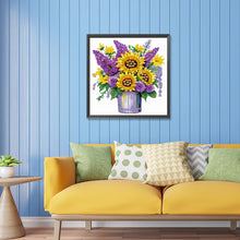 Load image into Gallery viewer, Diamond Painting - Partial Special Shaped - sunflower lavender (30*30cm)