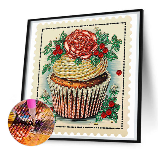 Diamond Painting - Partial Special Shaped - Cup cake (30*30CM)