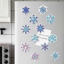 Load image into Gallery viewer, 12PCS Diamond Painting Magnets Refrigerator for Adult Kid Fridge Car (Snowflake)