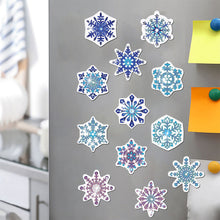 Load image into Gallery viewer, 12PCS Diamond Painting Magnets Refrigerator for Adult Kid Fridge Car (Snowflake)