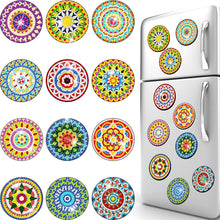 Load image into Gallery viewer, 12PCS Diamond Painting Magnets Refrigerator for Adult Kid Fridge Car (Mandala)