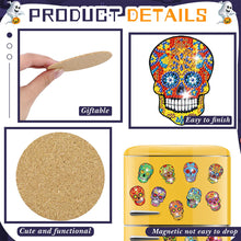 Load image into Gallery viewer, 12PCS Diamond Painting Magnets Refrigerator for Adults Kids Fridge Car (Skull)