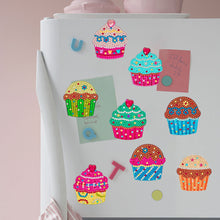 Load image into Gallery viewer, 8PCS Diamond Painting Magnets Refrigerator for Adults Kids Fridge (Dessert Cake)