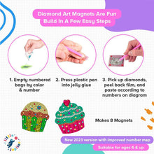 Load image into Gallery viewer, 8PCS Diamond Painting Magnets Refrigerator for Adults Kids Fridge (Dessert Cake)