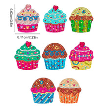 Load image into Gallery viewer, 8PCS Diamond Painting Magnets Refrigerator for Adults Kids Fridge (Dessert Cake)