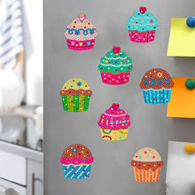 Load image into Gallery viewer, 8PCS Diamond Painting Magnets Refrigerator for Adults Kids Fridge (Dessert Cake)