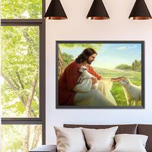 Load image into Gallery viewer, Diamond Painting - Full Round - jesus and lamb (40*30CM)