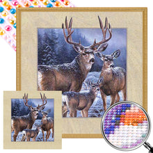 Load image into Gallery viewer, AB Diamond Painting - Full Round - Elk in the snow (40*40CM)