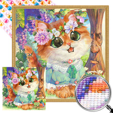 Load image into Gallery viewer, AB Diamond Painting - Full Round - garland kitten (40*40CM)