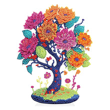 Load image into Gallery viewer, Flower Tree Special Shape Desktop Diamond Art Kits for Home Office Desktop Decor