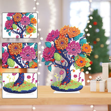 Load image into Gallery viewer, Flower Tree Special Shape Desktop Diamond Art Kits for Home Office Desktop Decor