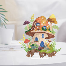 Load image into Gallery viewer, Mushroom House Round 5D DIY Diamond Art Tabletop Decorations for Office Decor