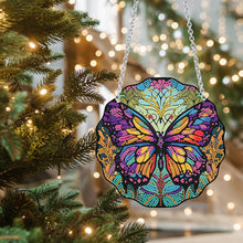 Load image into Gallery viewer, Acrylic Dragonfly Butterfly Round Single-Sided Diamond Painting Hanging Pendant