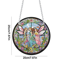 Load image into Gallery viewer, Acrylic Butterfly Elf Round Single-Sided 5D DIY Diamond Painting Dots Pendant