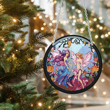 Load image into Gallery viewer, Acrylic Butterfly Elf Round Single-Sided 5D DIY Diamond Painting Dots Pendant