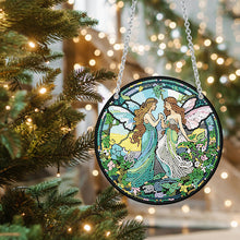 Load image into Gallery viewer, Acrylic Butterfly Elf Round Single-Sided 5D DIY Diamond Painting Dots Pendant