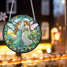 Load image into Gallery viewer, Acrylic Butterfly Elf Round Single-Sided 5D DIY Diamond Painting Dots Pendant