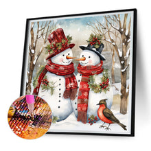 Load image into Gallery viewer, Diamond Painting - Full Round - winter snowman (30*30CM)
