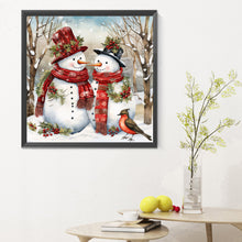 Load image into Gallery viewer, Diamond Painting - Full Round - winter snowman (30*30CM)