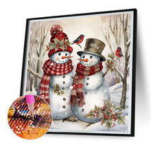 Load image into Gallery viewer, Diamond Painting - Full Round - winter snowman (30*30CM)