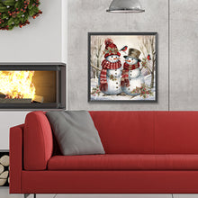 Load image into Gallery viewer, Diamond Painting - Full Round - winter snowman (30*30CM)