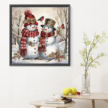 Load image into Gallery viewer, Diamond Painting - Full Round - winter snowman (30*30CM)