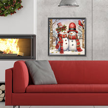 Load image into Gallery viewer, Diamond Painting - Full Round - winter snowman (30*30CM)