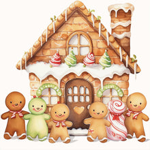 Load image into Gallery viewer, Diamond Painting - Full Round - Christmas cookie house (30*30CM)