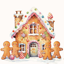 Load image into Gallery viewer, Diamond Painting - Full Round - Christmas cookie house (30*30CM)