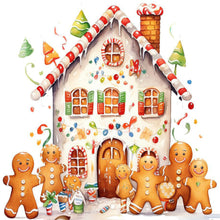 Load image into Gallery viewer, Diamond Painting - Full Round - Christmas cookie house (30*30CM)