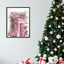 Load image into Gallery viewer, Diamond Painting - Full Round - pink flower phone booth (30*40CM)