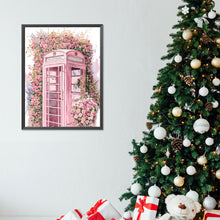 Load image into Gallery viewer, Diamond Painting - Full Round - pink flower phone booth (30*40CM)