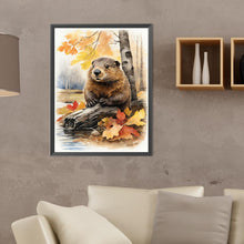 Load image into Gallery viewer, Diamond Painting - Full Round - woods beaver (30*40CM)
