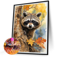 Load image into Gallery viewer, Diamond Painting - Full Round - woods raccoon (30*40CM)