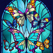 Load image into Gallery viewer, Diamond Painting - Full Round - butterfly glass art (30*30CM)