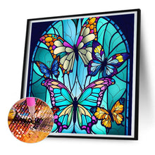 Load image into Gallery viewer, Diamond Painting - Full Round - butterfly glass art (30*30CM)
