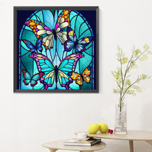 Load image into Gallery viewer, Diamond Painting - Full Round - butterfly glass art (30*30CM)
