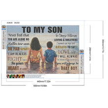 Load image into Gallery viewer, Diamond Painting - Full Round - To my son (35*50CM)