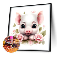 Load image into Gallery viewer, Diamond Painting - Full Round - flower animal piggy (30*30CM)