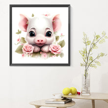 Load image into Gallery viewer, Diamond Painting - Full Round - flower animal piggy (30*30CM)