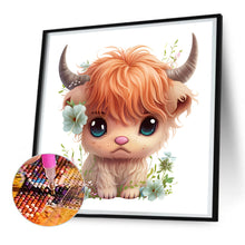 Load image into Gallery viewer, Diamond Painting - Full Round - flowers animal calf (30*30CM)