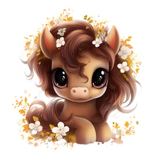 Load image into Gallery viewer, Diamond Painting - Full Round - flower animal pony (30*30CM)