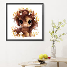 Load image into Gallery viewer, Diamond Painting - Full Round - flower animal pony (30*30CM)