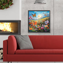 Load image into Gallery viewer, Diamond Painting - Full Round - Garden flowers butterflies (30*30CM)