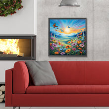 Load image into Gallery viewer, Diamond Painting - Full Round - Garden flowers butterflies (30*30CM)