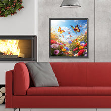 Load image into Gallery viewer, Diamond Painting - Full Round - Garden flowers butterflies (30*30CM)
