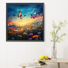 Load image into Gallery viewer, Diamond Painting - Full Round - Garden flowers butterflies (30*30CM)