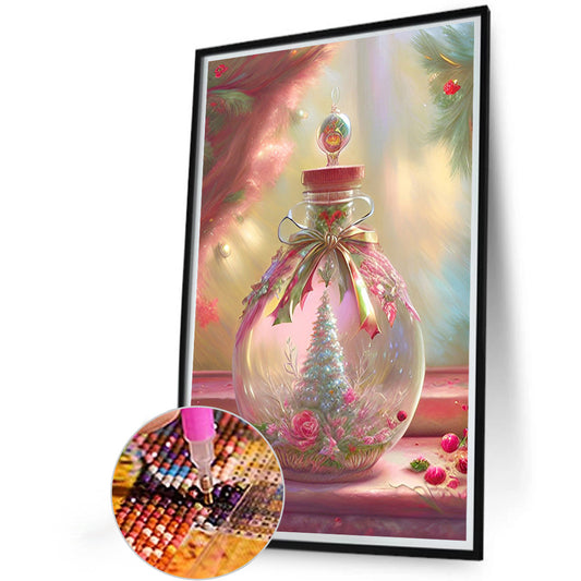 Diamond Painting - Full Round - Christmas tree in a bottle (40*60CM)
