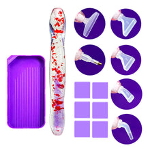 Load image into Gallery viewer, 14PCS Resin Diamond Painting Pen with Trays DIY Diamond Painting Tool (Purple)