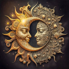 Load image into Gallery viewer, Diamond Painting - Full Round - sun and moon (30*30CM)